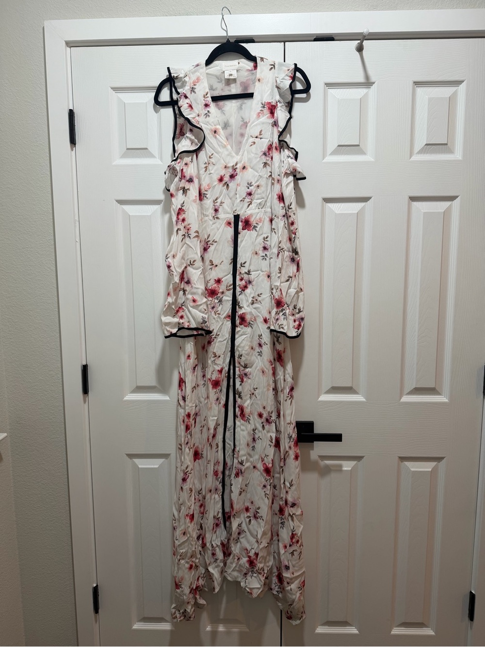 Foxiedox Floral Maxi Cold Shoulder Dress Size Medium
